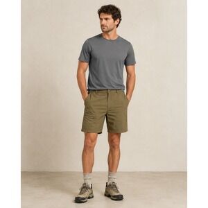Cabela's Outdoor Hiking Shorts Mens Medium Brown Nylon Cargo Pockets Quick Dry
